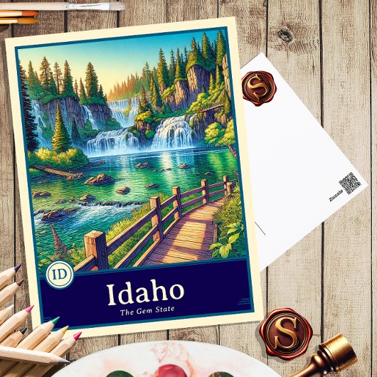 Idaho | Carte postale ombragée style Anime