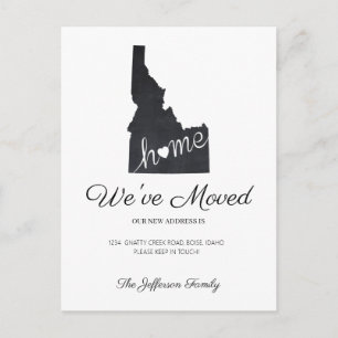 Idaho Chalkboard State Map Moving Briefkaart