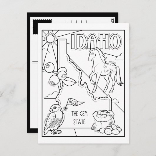 Idaho Collage Me Briefkaart (Voorkant / Achterkant)