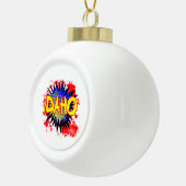 Idaho Comic Exclamation Keramische Bal Ornament (Rechts)