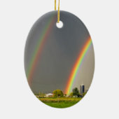 Idaho Double Rainbow Keramisch Ornament (Achterkant)