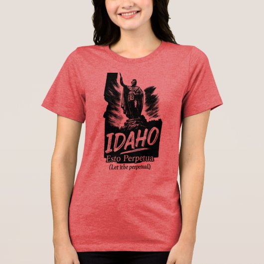 Idaho “Esto Perpetua” T-Shirt... Tri-Blend Shirt (Voorkant)