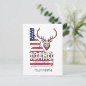 Idaho États-Unis Carte Retro Vintage Deer USA (Debout devant)