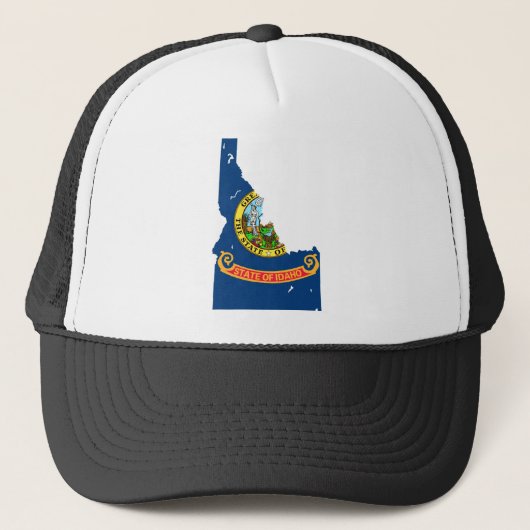 Idaho Flag Map Trucker Pet (Voorkant)
