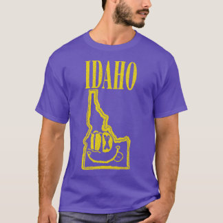Idaho Grunge lachend gezicht zwarte achtergrond T-shirt