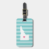 Idaho Heart | Land van herkomst Bagagelabel (Voorkant verticaal)