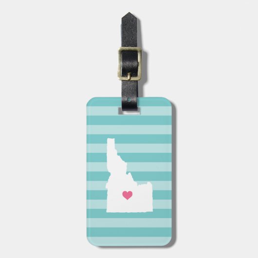 Idaho Heart | Land van herkomst Bagagelabel (Voorkant verticaal)