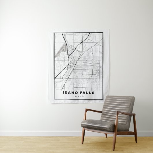 Idaho Herfsten Map Wandkleed (In situ)