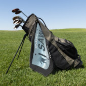 Idaho "I Saw 1" Sasquatch License Bord Golfhanddoek (Groen)