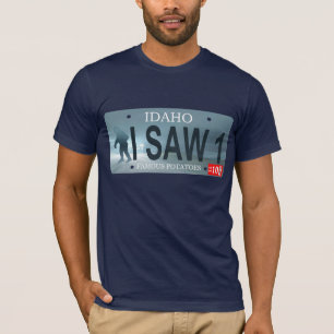 Idaho "I Saw 1" Sasquatch License Bord T-shirt