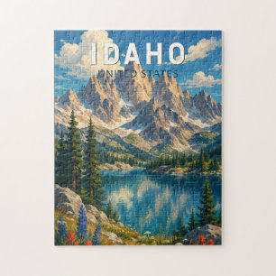 Idaho Illustratie Reis Kunst Vintage Legpuzzel