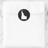 Idaho in het wit ronde sticker (Tas)