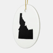 Idaho in het zwart keramisch ornament (Links)