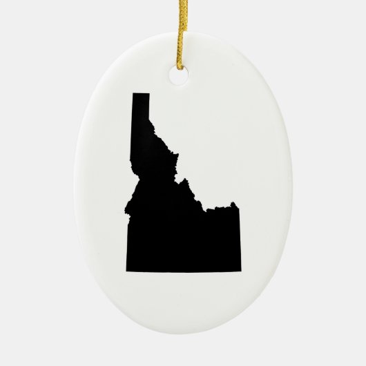 Idaho in het zwart keramisch ornament (Voorkant)