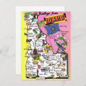 Idaho kaart bewegende aankondiging (Voorkant / Achterkant)