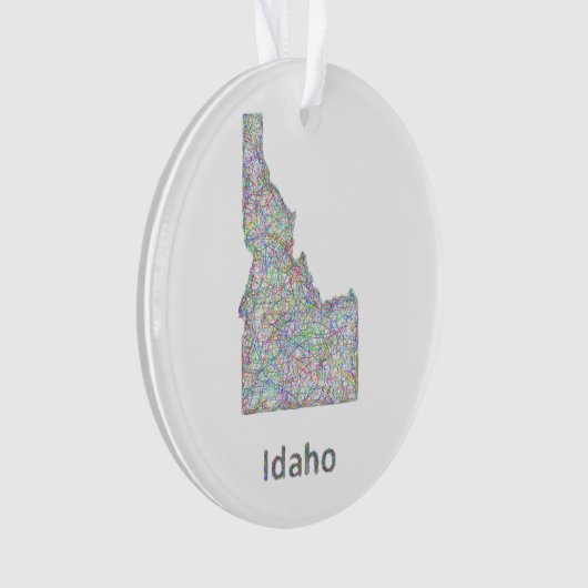 Idaho-kaart Ornament (voorkant)