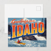 Idaho Kayak White Water Briefkaart (Voorkant / Achterkant)