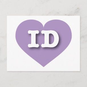 Idaho Lavender Heart - Ik hou van ID Briefkaart