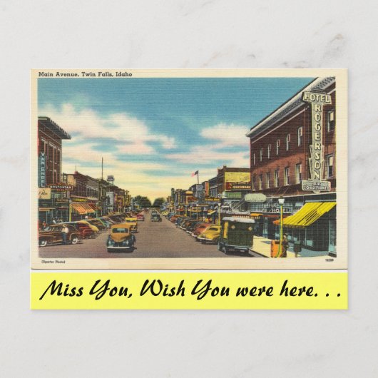 Idaho, Main Avenue, Twin Herfst Briefkaart (Voorkant)