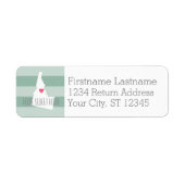 Idaho Map Home State Love met Custom Heart Etiket (Voorkant)