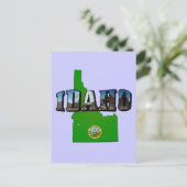 Idaho Map, Seal and Afbeelding Text Briefkaart (Staand voorkant)