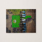 Idaho Map, Seal and Afbeelding Text Legpuzzel (Horizontaal)