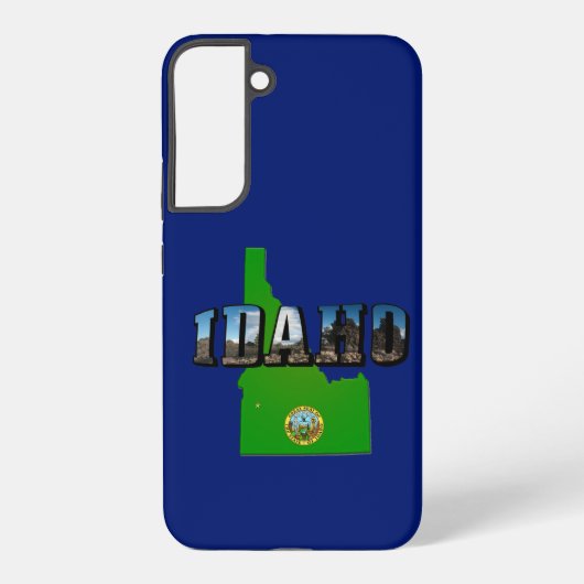 Idaho Map, Seal and Afbeelding Text Samsung Galaxy Hoesje (Achterkant)