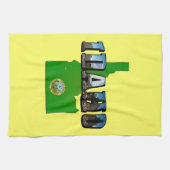 Idaho Map, Seal and Afbeelding Text Theedoek (Horizontaal)