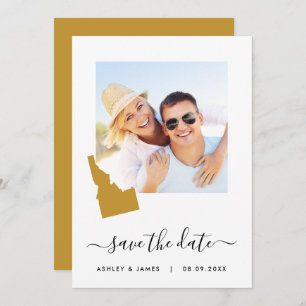 Idaho Map Wedding Save the Date Kaart