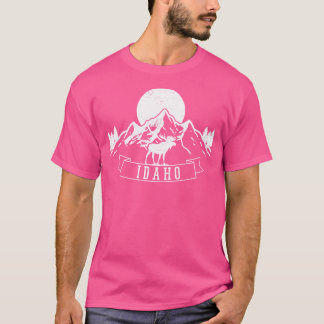 Idaho Moose Mountains Natuur Hiking Souvenir Pride T-shirt