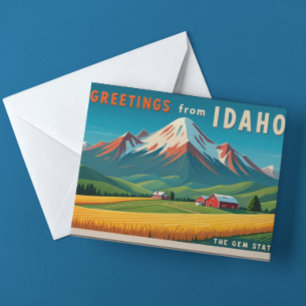 Idaho Mountain Landscape  Print Feestdagenkaart