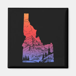 Idaho Mountains Pride Staat Kaart Wandel Kamp Vin Magneet