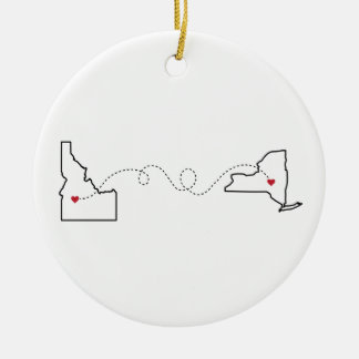 Idaho naar New York - Heart2Heart Keramisch Ornament