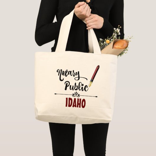 Idaho Noteerbare Openbare Inkt Pen Grote Tote Bag (Voorkant (product))