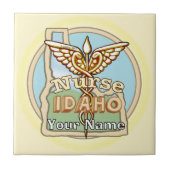Idaho Nurse Caduceus Tile Tegeltje (Voorkant)