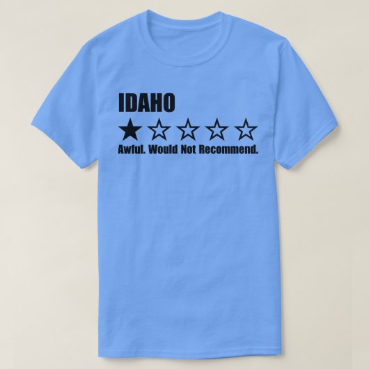 Idaho One Review TShirt (Design devant)