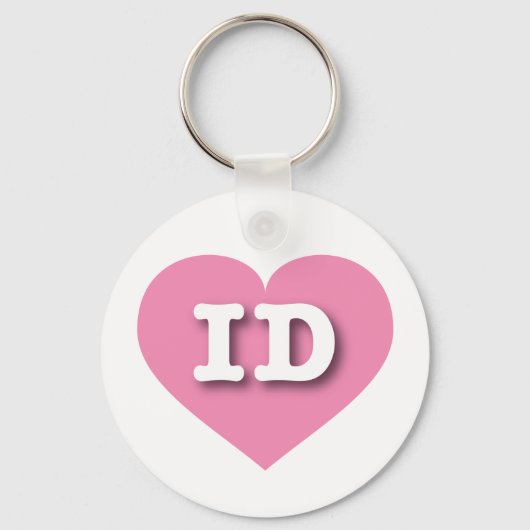 Idaho Pink Heart - Ik hou van ID Sleutelhanger (Voorkant)