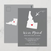 IDAHO-postkaart van de staat die de aankondiging v Briefkaart (Voorkant / Achterkant)