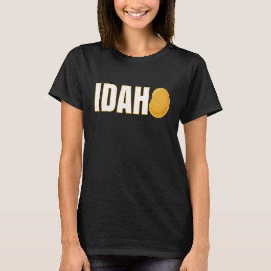 Idaho Potato Souvenir Simple State Vegetable Tuber T-shirt (Voorkant)