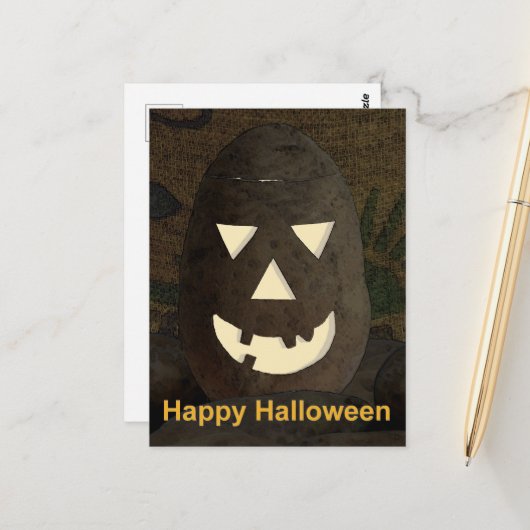 Idaho Potato Tato'lantern Briefkaart (Voorkant / Achterkant in situ)