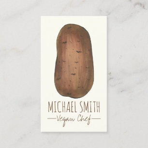 Idaho Potato Vegetarian Vegan Farmer Garden Chef Visitekaartje