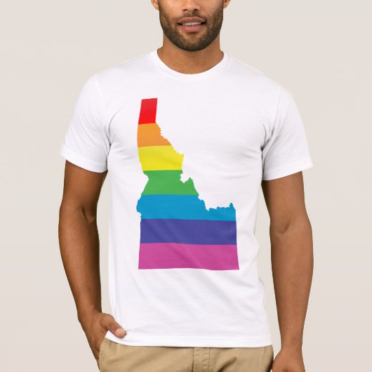 Idaho Pride. Gestreept. T-shirt (Voorkant)