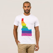 Idaho Pride. Gestreept. T-shirt (Voorkant volledig)