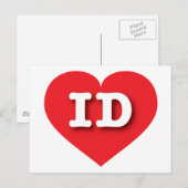 Idaho Red Heart - Ik hou van ID Briefkaart (Voorkant / Achterkant)