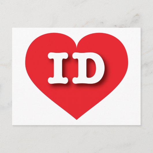 Idaho Red Heart - Ik hou van ID Briefkaart (Voorkant)