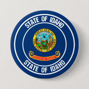 Idaho Round Emblem Ronde Button 7,6 Cm