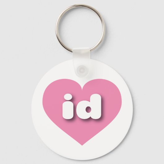 Idaho roze hart - Ik hou van id Sleutelhanger (Voorkant)