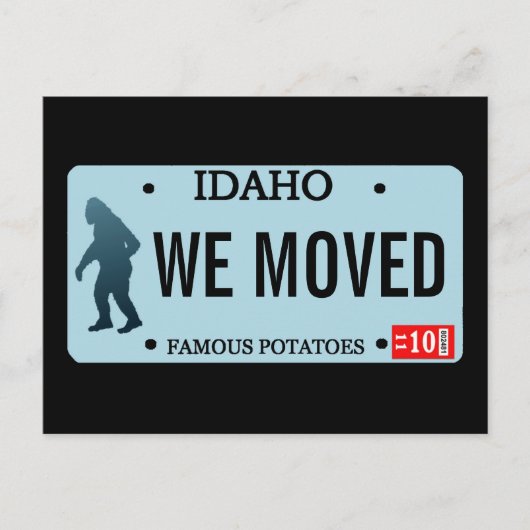 Idaho Sasquatch License Bord Aankondigingskaart (Voorkant)