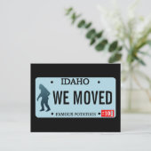 Idaho Sasquatch License Bord Aankondigingskaart (Staand voorkant)