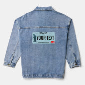 Idaho Sasquatch License Bord Denim Jacket (Achterkant)